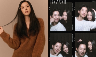 Jisoo BLACKPINK và 'người yêu màn ảnh' Jung Hae In cực tình tứ trên tạp chí Harper's Bazaar