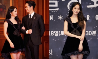 Style của Jisoo tại họp báo phim mới: Lần đầu diện đầm Haute Couture nhưng bị netizen chê hết lời