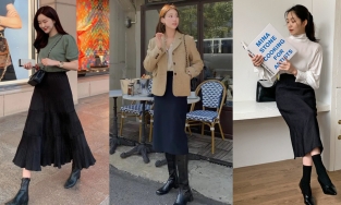 Gợi ý 10 set đồ chuẩn sang-xịn-mịn với chân váy đen giúp chị em xoá tan nỗi lo bị cộng thêm vài tuổi