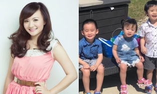 'Con cò bé bé' Xuân Mai hiếm hoi khoe ảnh đẻ ba con đáng yêu tại Mỹ