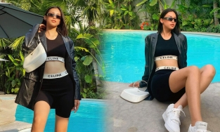 Dáng đẹp như Tiểu Vy cũng phải áp dụng cách mix này để chinh phục biker shorts