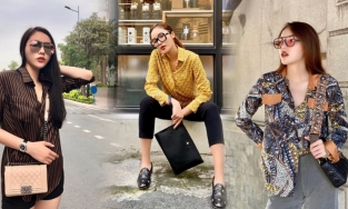 Hoa hậu Kỳ Duyên gợi ý cách mặc sơ mi chẳng những không 'cứng nhắc', mà còn trẻ trung và gợi cảm 