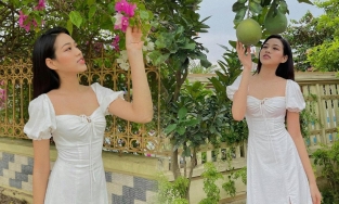 Đỗ Thị Hà được khen tới tấp khi tung bộ ảnh 'cây nhà lá vườn'