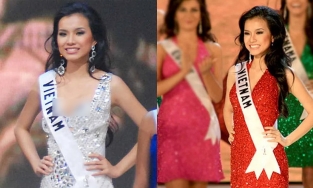 Nhan sắc chuẩn 'cô Thắm về làng' của Thùy Lâm thời thi Miss Universe 2008