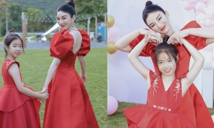 Huỳnh Dịch tung bộ ảnh chụp cùng con gái nhưng nhìn như 2 chị em ở tuổi 44