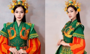 Đỗ Thị Hà thử trang phục dân tộc cho Miss World: Thiết kế 'đo ni đóng giày', nhận nhiều lời khen