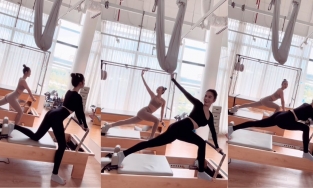 Ngọc Trinh - Minh Hằng đọ dáng trong phòng tập pilates, ai trội hơn ai?