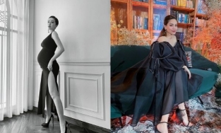 Sao Việt bất chấp bụng mang dạ chửa đi giày cao gót chấp chới, mẹ bỉm Bảo Thy gây thót tim nhất