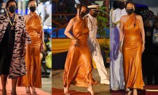 Đi nhận danh hiệu Anh hùng dân tộc nhưng Rihanna lại 'thả rông' lộ điểm nhạy cảm