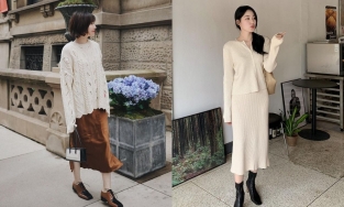 4 cách mix áo len xinh yêu cùng chân váy, áp dụng đảm bảo crush vừa nhìn đã 'đổ'