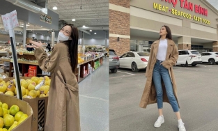 Đỗ Thị Hà lên đồ đi chợ tại Mỹ: Đơn giản, 'basic' nhưng được người hâm mộ khen ngợi hết lời 