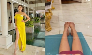 Sở hữu bàn chân ngón thò, ngón thụt nhưng Đỗ Thị Hà vẫn mê mẩn thiết kế khoe sạch khuyết điểm