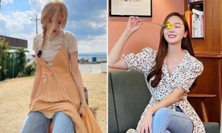 Style diện váy cùng quần: Sao Hàn chảnh như fashionista nhưng về Việt Nam sao cứ 'sai sai'
