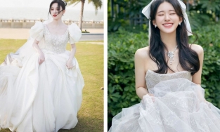 Nữ thần Cbiz so kè nhan sắc trong váy cưới: Cúc Tịnh Y được netizen 'quay xe' khen tới tấp