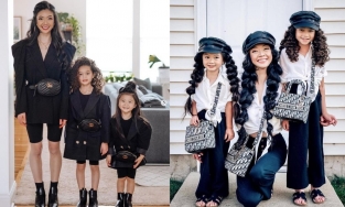  Michelle Nhu và 2 con gái: Gia đình gốc Việt nổi tiếng với gu thời trang mẹ con 'chanh sả'