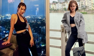 Huyền Lizzie vô cùng tự hào về ưu điểm này của cơ thể nên diện áo khoe ra hết mức