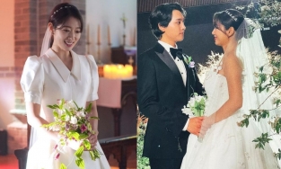 Lộng lẫy trong ngày cưới là thế, nhưng đây không phải lần đầu tiên Park Shin Hye làm cô dâu