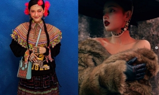 Châu Bùi diện nón quai thao chào Tết, Khánh Linh The Face ưu ái trang phục dân tộc H'Mong