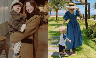 Sau khi chia tay, Hoà Minzy cùng bé Bo diện đồ đôi 'đi khắp thế gian'
