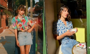 Áo sơ mi họa tiết không hề 'lố' và khó mặc nếu bạn học theo những outfit đang được gái Pháp lăng xê