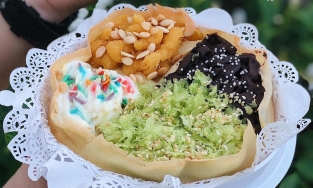 Bánh bò nướng tứ vị, biến tấu mới từ bánh bò khiến người Sài Gòn mê tít