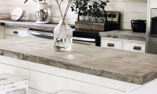 Mặt bàn bếp bằng bê tông - tại sao lại không khi đẹp đến thế này?