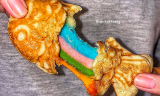 Bánh cá phô mai cầu vồng, món mới cho người mê ăn và yêu màu sắc