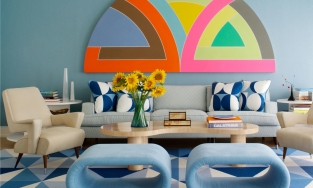 Biến sofa thành tâm điểm phòng khách nhờ bức tường phía sau cực chất