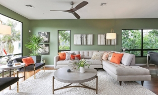 Xanh lá, gam màu vừa nền nã vừa nổi loạn cực cá tính cho phòng khách