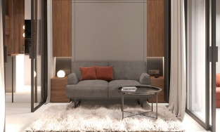 Căn hộ 30m² ấm cúng với thiết kế phòng khách và phòng ngủ “2 trong 1”