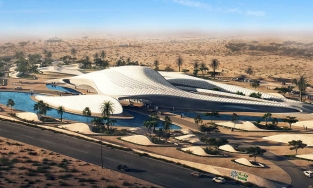 Tòa nhà tuyệt đẹp lấy cảm hứng từ cồn cát rực rỡ trong nắng sa mạc Trung Đông