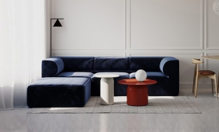 Căn hộ của cô nàng độc thân với nội thất gam màu đỏ - xanh lam nổi bật 