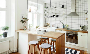 Phong cách Scandinavian cho phòng bếp nhỏ nhưng đẹp đến nao lòng