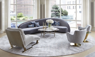 Sofa cong, mẫu sofa mang đến vẻ đẹp tinh tế, uyển chuyển cho phòng khách