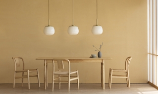 Ogi Lamp, mẫu đèn thả trần tuyệt đẹp lấy ý tưởng từ hình ảnh chiếc quạt giấy Trung Hoa