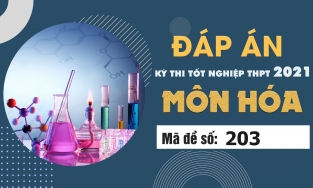  Đáp án đề thi môn Hóa mã đề 203 THPT Quốc gia lần 1 năm 2021