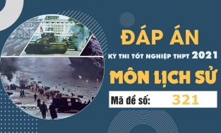 Đáp án đề thi môn Lịch sử mã đề 321 THPT Quốc gia lần 1 năm 2021