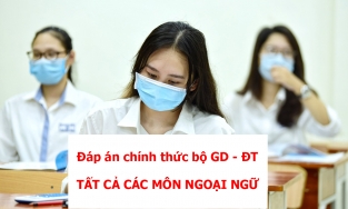 Đáp án chính thức các môn ngoại ngữ khác thi THPT quốc gia 2021 từ Bộ Giáo dục: Tất cả các mã đề