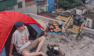 Dựng lều, cắm trại trên sân thượng, trào lưu mới của hội mê camping 