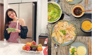 Phanh Lee khoe cơm gà Hải Nam, Huyền Baby ăn healthy dù không thấy ngon