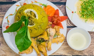 Về Đồng Nai nếm đặc sản gà hấp bưởi ngon phần vị, đẹp phần nhìn