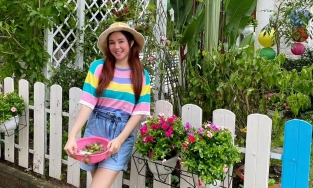 Quà ông xã tặng Vy Oanh: Căn biệt thự 1400m² với khu vườn xanh mướt cây hoa