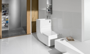 Bồn rửa tích hợp toilet: Món nội thất thông minh dành cho phòng tắm nhỏ
