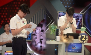 Á quân Đường lên đỉnh Olympia bật khóc ngay trong lúc thi vì căng thẳng