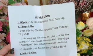 Màn thách cưới toàn tiền tỉ, kim cương, biệt thự... đến từ nhà gái