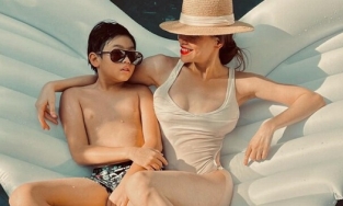 Hậu đáp trả lấy ảnh con câu like, Hồ Ngọc Hà khoe đôi chân dài miên man bên Subeo