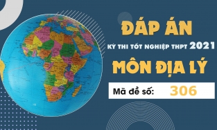 Đáp án đề thi môn Địa lý mã đề 306 THPT Quốc gia lần 1 năm 2021