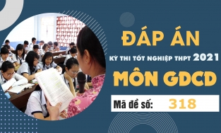 Đáp án đề thi môn GDCD mã đề 318 THPT Quốc gia lần 1 năm 2021