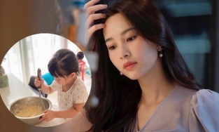 Con gái 3 tuổi nhà Đặng Thu Thảo: Dọn nhà, tưới cây, làm bánh... không thiếu việc gì