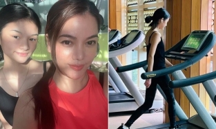 Con gái Trương Ngọc Ánh theo mẹ đến phòng gym: chăm chỉ như vậy bảo sao 13 tuổi dáng đã như siêu mẫu
